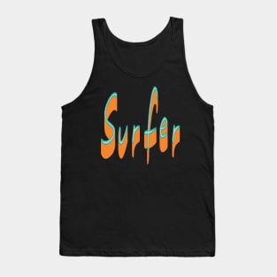 Surfe, Hello Summer Vintage Funny Surfer Riding Surf Surfing Lover Gifts Tank Top